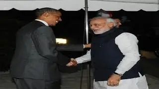 US President Barack Obama welcomes Narendra Modi at White House