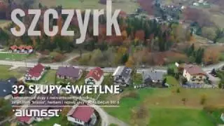 Alumast | słupy świetlne Brzoza z naświetlaczem w Szczyrku
