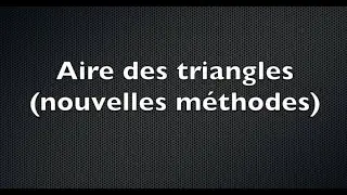 Aire triangle ... nouvelles possibilités (sec 4)