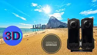 [4K][3D] Gibraltar Eastern Beach + plane landing (Meta Quest 3 Xreal glasses 3D screens optimised)
