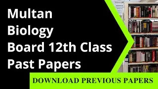 12th Class Biology Past Paper Multan Board