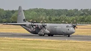 Lockheed Martin C-130J-30 Hercules Danish Air Force departure at RAF Fairford RIAT 2018 AirShow