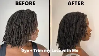 TRIMMING + DYEING my LOCS BLACK TRANSFORMATION