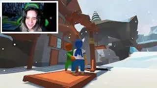 EU e MEU AMIGO FUGIMOS de UMA AVALANCHE!!! (HUMAN FALL FLAT)
