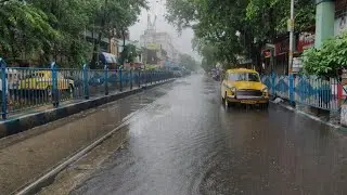 Kolkata City Tour in Heavy Rain - Cyclone Remal Landfall in Kolkata - Rain in Kolkata