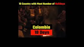 10 Country with Most Number Of Holidays | #shorts #country