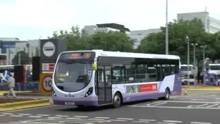 BUSES BUCHANON ST BUS STATION GLASGOW COMMONWEALTH GAMES AUG 2014