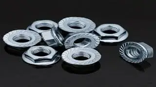 Metric Serrated Flange Hex Lock Nuts, Zinc Plated Hardware Nuts, Bright Finish, Full Threa