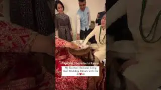 Korean Husband Does Indian Post Wedding Rituals with Me 🇰🇷❤️🇮🇳 #korean   #indian #indianwedding