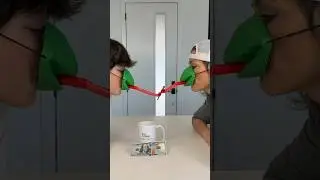 We made a game using Party Blowers 🥳 #zanderzonevideos #partyblowers #momandson #shorts