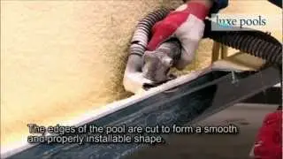 Montage Fiberpool | Badipool Schwimmbadtechnik Schwimmbadbau Schweiz |