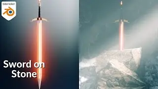 [Blender 2.8 | 2.9 | 3D Animation] Sword on Stone #cgfasttrack Sword on Cave