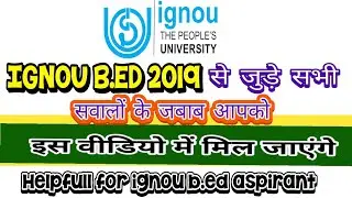 #IGNOU #BEd 2019 Entrance ||pattern, Eligibility, Exam Date, Duration, Recognition,Fees II