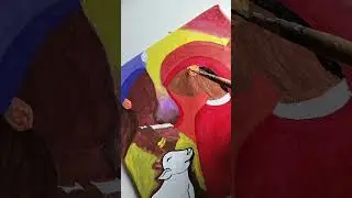 Abstract Painting 🖌️ First time #diy #craftideas #ytshorts #painting