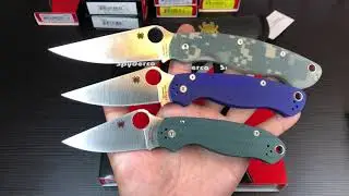Дифференцируем Spyderco Military, Para Military 2 и Para 3 Sprint Run!