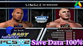 WWE SmackDown Here Comes the Pain All Character + Save Data 100% Ps2 Emulator Android Ios Pc