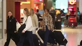 Matildas land in sydney