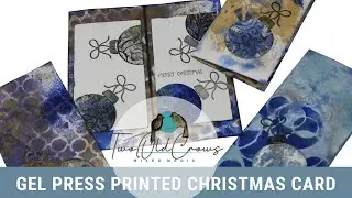 Gel Press Printed Christmas Card for 2021 | DIY Handmade Christmas Cards | Easy Christmas Cards