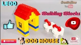 How To Build a LEGO Dog House 🏠🐕🐶| Building Blocks Instructions | Diy #lego #doghouse  #diy