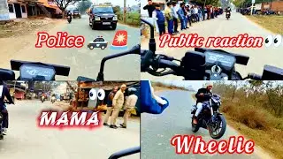 Public reaction 👀 😲 video riding me bike and wheelie 