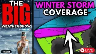 🔴LIVE: Winter Storm beginning NOW | MASSIVE Update on Snow + Ice Totals