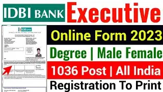 IDBI Bank Executive Online Form 2023 kaise bhare | IDBI Bank Executive form fill up 2023
