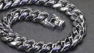 10mm White Gold Miami Cuban Link Curb Bracelet for Men