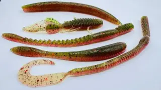 Making Watermelon Colored Soft Plastic Bass Fishing Baits
