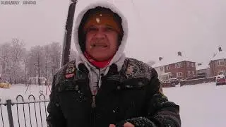 Snow in Bradford West Yorkshire UK