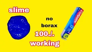 diy toothpaste fluffy slime!! how to make slime without borax!! Colgate toothpaste slime in home