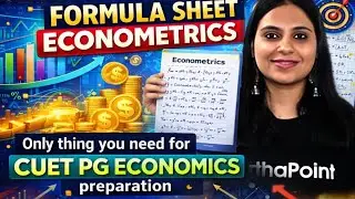 ECONOMETRICS FORMULA SHEET | CUET PG ECONOMICS 2026 | IIT JAM ECONOMICS 2026 | GATE ECONOMICS 2026 