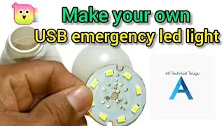 How to make USB emergency led light 👉😀 makeing emergency led bulb