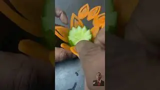 Fast carving skill 👌🧑&zwj;🍳🌺👍 #fruit #carving #fruitcarving #food #foodcarving #carvingfruit