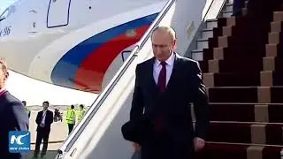 Vladimir Putin arrives in Tehran for talks with Iran, Azerbaijan