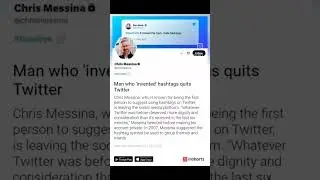 Man who invented hashtag quits Twitter