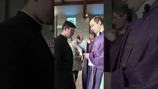 Receiving the Ashes in the Seminary on Ash  Wednesday