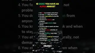 10 signs you have an alpha mindset #shorts #alpha #mindset #motivation #success #inspiration
