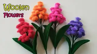 Membuat Bunga dari Benang Wol || How to Make Beautiful woolen flower