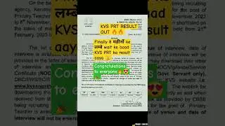 KVS PRT 2023 result out 🔥, #kvs ,#kvsprtresult, #kvsresult, #motivation, #teachingexamsconnection