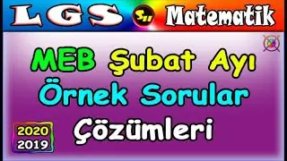 MEB Şubat Ayı Örnek Soruları Çözümleri LGS Matematik 2020