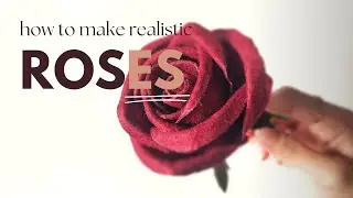 HOW TO MAKE REALISTIC FELT ROSE TUTORIAL |CARA MEMBUAT BUNGA MAWAR FLANEL #feltcraft #tutorialflower