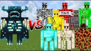 LIVE : WARDEN vs ALL GOLEMS | Minecraft Mob Battle #shorts #minecraft #livestream