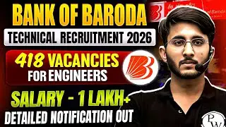 Bank Of Baroda Technical Recruitment 2026 | Total Post | Salary | Detailed Notification out