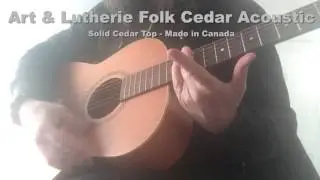 Art & Lutherie Folk Cedar Acoustic Guitar Solid Cedar Top Made in Canada