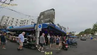 Afternoon Drive at Pattaya Beach Road   Soi 6   Soi 7   Soi 8 Thailand360P