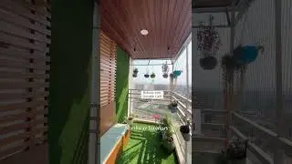 Balcony Garden with Invisible Grill #garden #balcony #interiordesign #homedesign #homedecor #shorts