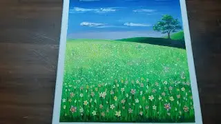 Acrylic painting for beginners / Art Collection #02 / Sunny Day landscape