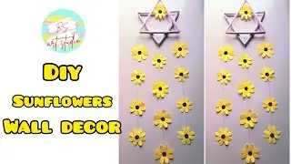DIY Sunflower🌻🌻 wall decor |Homedecor |Paper craft idea |@rsartstudio