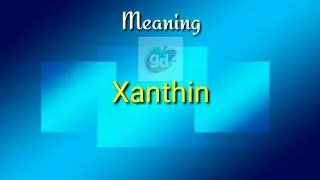 Xanthin Meaning with Pronunciation||Googul Dictionary||