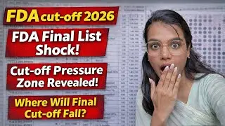 FDA Final List Shock 😱 | Highest Marks, Real Cut-off & Graph Proof! One Mark = Huge Rank Change!2026